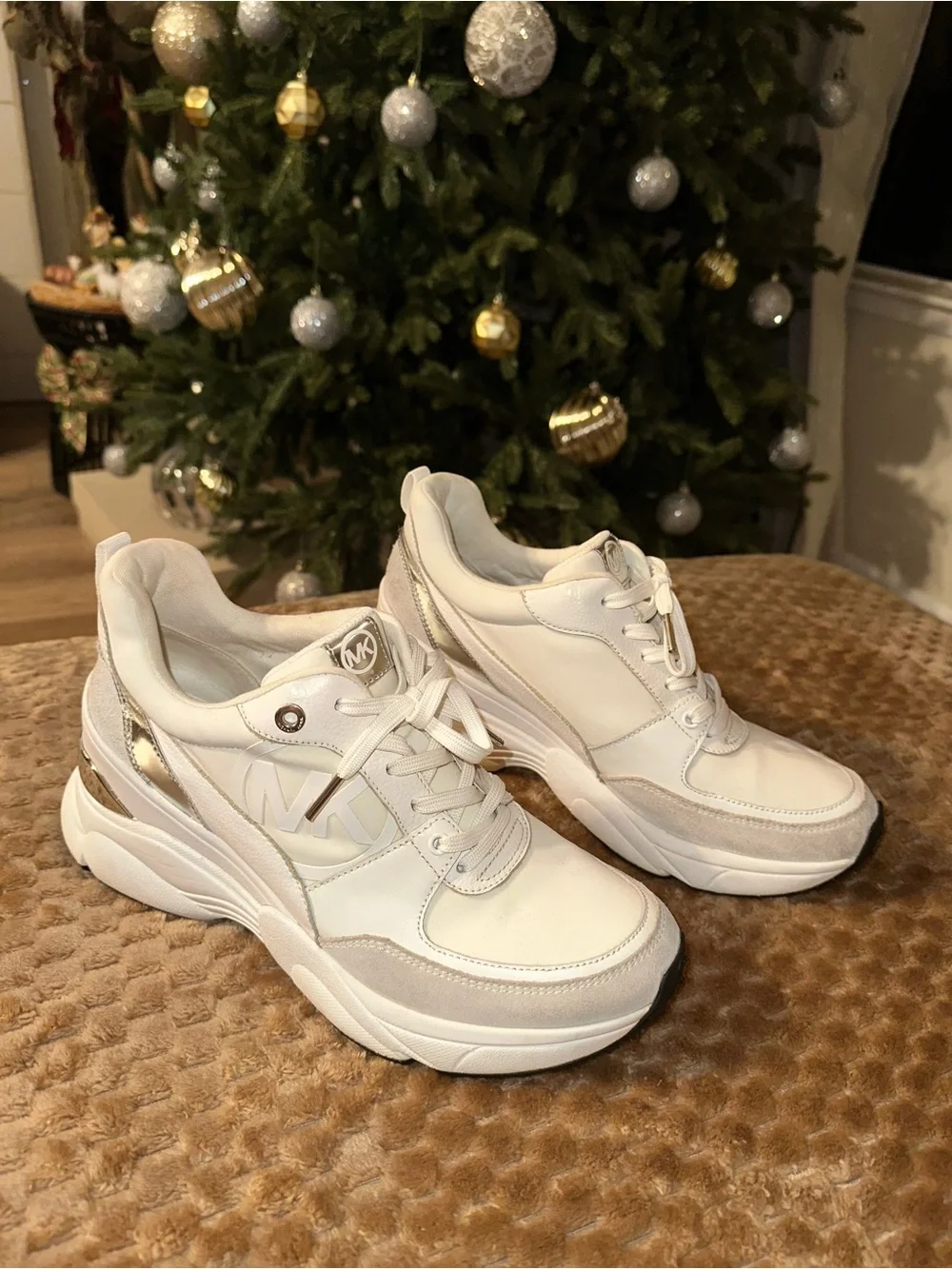 Michael Kors white Lace-Up Women’s Sneakers